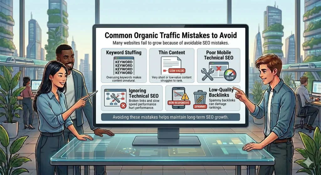 Common organic traffic mistakes to avoid